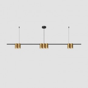 DK4063-BK+SG Подвесной светильник ORBIT, IP20, 7xGU10 LED до 15 Вт, черный + сатинированное золото, алюминий в Надыме - nadym.ok-mebel.com | фото