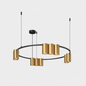DK4065-BK+SG Подвесной светильник ORBIT , IP20, 10xGU10 LED до 15 Вт, черный + сатинированное золото, алюминий в Надыме - nadym.ok-mebel.com | фото 2