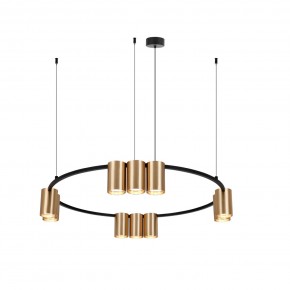 DK4065-BK+SG Подвесной светильник ORBIT , IP20, 10xGU10 LED до 15 Вт, черный + сатинированное золото, алюминий в Надыме - nadym.ok-mebel.com | фото 3