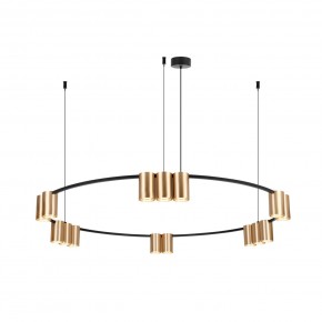 DK4067-BK+SG Подвесной светильник ORBIT, IP20, 15xGU10 LED, до 15 Вт, черный + сатинированное золото, алюминий в Надыме - nadym.ok-mebel.com | фото 3