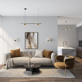 DK5060-BK+SG Бра ORBIT, IP20, 3000К, LED, 10 Вт, черный + сатинированное золото, алюминий в Надыме - nadym.ok-mebel.com | фото 5