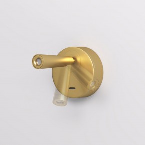 DK5072-SB Бра SHINE WALL со светодиодом, D104*H68, IP20, 3000К, 3W, RA?90, сатинированная латунь, алюминий в Надыме - nadym.ok-mebel.com | фото 3