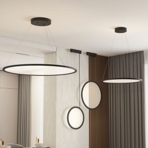 DK6616-BK Подвесной горизонтальный светильник Veil со светодиодом H900 d600 220V 48W 3000-6000K IP20 черный алюминий в Надыме - nadym.ok-mebel.com | фото 5