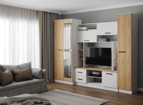 Гостиная СОЛО ЛДСП Белый /ЛДСП Дуб крафт золотой в Надыме - nadym.ok-mebel.com | фото