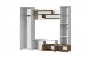 Гостиная Юна (Белый текстурный/Дуб крафт золотой) в Надыме - nadym.ok-mebel.com | фото 2