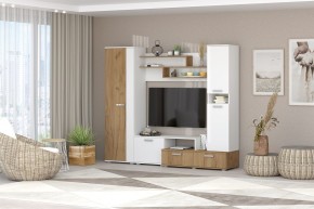 Гостиная Юна (Белый текстурный/Дуб крафт золотой) в Надыме - nadym.ok-mebel.com | фото 3
