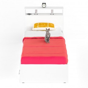 Камелия Кровать с ящиками 0900, цвет белый, ШхГхВ 93,5х217х78,2 см., сп.м. 900х2000 мм., без матраса, основание есть в Надыме - nadym.ok-mebel.com | фото 3