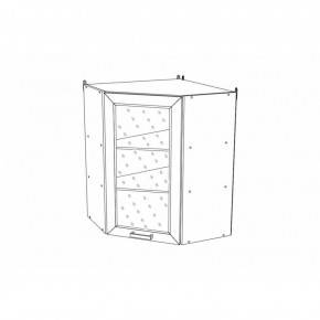 КГ "Агава" ВВУС550 Шкаф навесной угловой h 900 Лиственница темная в Надыме - nadym.ok-mebel.com | фото