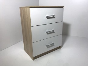 Комод 3 ящика (дуб сонома/белый) в Надыме - nadym.ok-mebel.com | фото