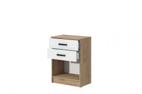 Комод Эконом (Дуб крафт золотой/Белый текстурный) в Надыме - nadym.ok-mebel.com | фото 2