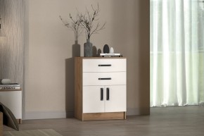 Комод Эконом (Дуб крафт золотой/Белый текстурный) в Надыме - nadym.ok-mebel.com | фото 3