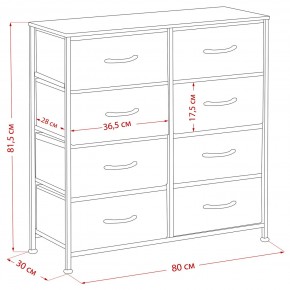 Комод Leset Линкс 8 ящ. (к/з), Каркас Белый, ящики Белые в Надыме - nadym.ok-mebel.com | фото 8