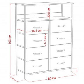 Комод Leset Локи 8 ящ. с полкой в Надыме - nadym.ok-mebel.com | фото 12