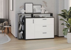 Комод с дверкой и тремя ящиками (графит/белый) в Надыме - nadym.ok-mebel.com | фото 3