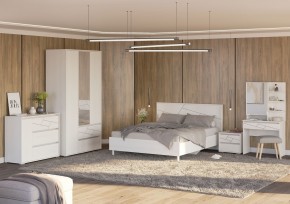 АДЕЛИНА Комод с тремя ящиками (белый рамух) в Надыме - nadym.ok-mebel.com | фото 3