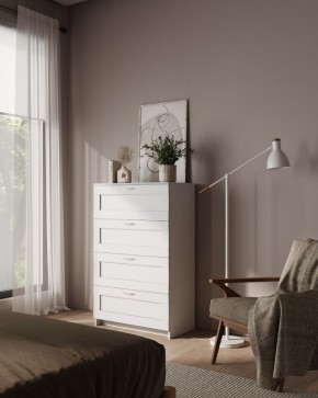 Комод СИРИУС с четырьмя ящиками, цвет белый в Надыме - nadym.ok-mebel.com | фото