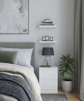 Комод Варма 2 с двумя выдвижными ящиками, цвет белый в Надыме - nadym.ok-mebel.com | фото 4