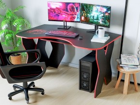 Компьютерный стол КЛ №9.0 (Черный/Красный) в Надыме - nadym.ok-mebel.com | фото 3