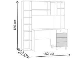 Компьютерный стол Комфорт 12.95 N дуб сонома /  темно-серый в Надыме - nadym.ok-mebel.com | фото