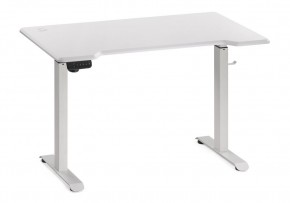 Компьютерный стол Маркос с механизмом подъема 120х75х75 белый / шагрень белая в Надыме - nadym.ok-mebel.com | фото 3