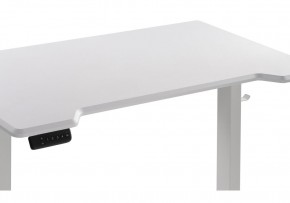 Компьютерный стол Маркос с механизмом подъема 120х75х75 белый / шагрень белая в Надыме - nadym.ok-mebel.com | фото 6