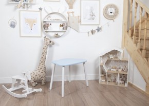 Комплект детский стол ОБЛАЧКО и стул МИШКА ROLTI Baby (голубая столешница/голубое сиденье/белые ножки) в Надыме - nadym.ok-mebel.com | фото 5