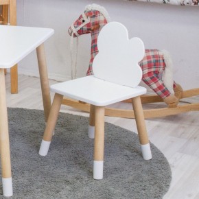 Комплект детской мебели стол и два стула Облачко (Белый/Белый/Береза) в Надыме - nadym.ok-mebel.com | фото 3
