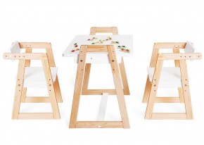 Комплект детской мебели стол и  два стула Я САМ "Лофт-Дуо" (Белый) в Надыме - nadym.ok-mebel.com | фото
