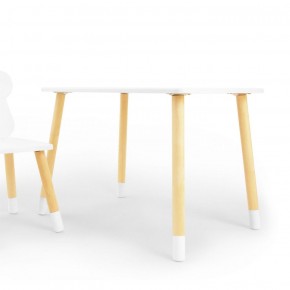 Комплект детской мебели стол и стул Облачко (Белый/Белый/Береза) в Надыме - nadym.ok-mebel.com | фото 1
