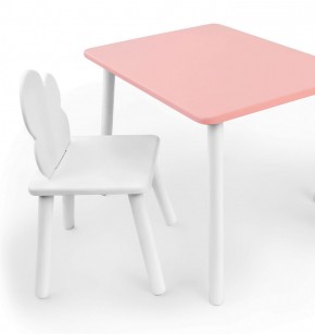 Комплект детской мебели стол и стул Облачко (Розывый/Белый/Белый) в Надыме - nadym.ok-mebel.com | фото