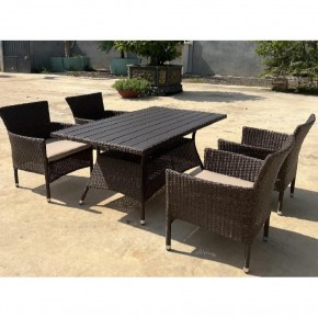 Комплект мебели из иск. ротанга AM-196B/T196 Brown 4Pcs (4+1) в Надыме - nadym.ok-mebel.com | фото 3