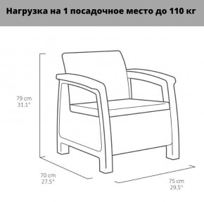 Комплект мебели Корфу Рест (Corfu Rest - without table) графит в Надыме - nadym.ok-mebel.com | фото 3