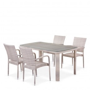 Комплект плетеной мебели T256C/Y376C-W85 Latte (4+1) + подушки на стульях в Надыме - nadym.ok-mebel.com | фото 1