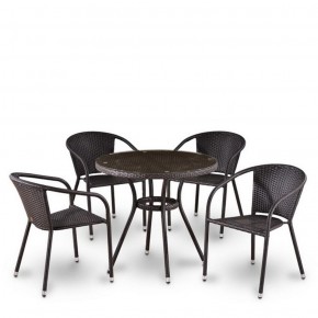 Комплект плетеной мебели T282ANT/Y137C-W53 Brown (4+1) в Надыме - nadym.ok-mebel.com | фото 1