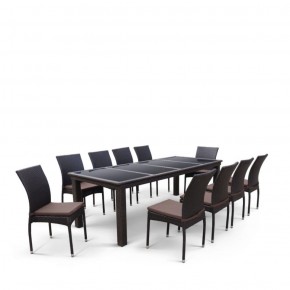 Комплект плетеной мебели T438/Y380A-W53 Brown (10+1) в Надыме - nadym.ok-mebel.com | фото 3
