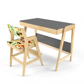 Комплект растущий стол и стул с чехлом 38 попугаев «Вуди» (Серый, Береза, Монстры) в Надыме - nadym.ok-mebel.com | фото