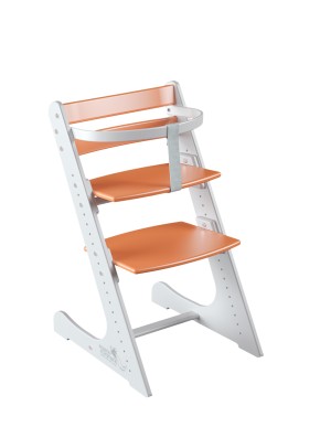 Комплект растущий стул и жесткий ограничитель Конёк Горбунёк Комфорт  (Бело-оранжевый) в Надыме - nadym.ok-mebel.com | фото