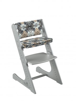 Комплект растущий стул и подушки Конёк Горбунёк Комфорт  (Серый металлик, Лабиринт) в Надыме - nadym.ok-mebel.com | фото