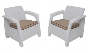 Комплект уличной мебели Yalta Premium Terrace Set (Ялта) белый (+подушки под спину) в Надыме - nadym.ok-mebel.com | фото 4