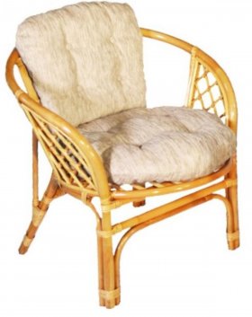 Кресло Багама, подушки светлые обычные шенил (Мёд) в Надыме - nadym.ok-mebel.com | фото 1