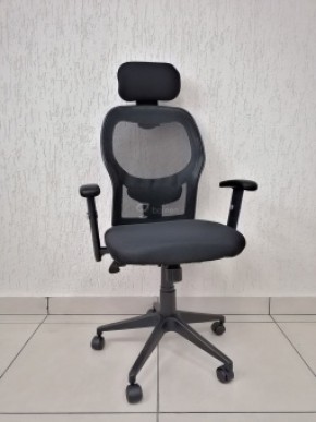 Кресло Barneo K-128 для персонала (черная ткань черная сетка) в Надыме - nadym.ok-mebel.com | фото