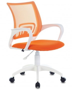 Кресло BRABIX "Fly MG-396W", пластик белый, сетка, оранжевое, 532401, MG-396W_532401 в Надыме - nadym.ok-mebel.com | фото 1