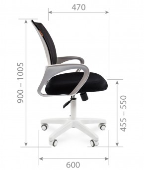 Кресло для оператора CHAIRMAN 696 white (ткань TW-43/сетка TW-34) в Надыме - nadym.ok-mebel.com | фото 5