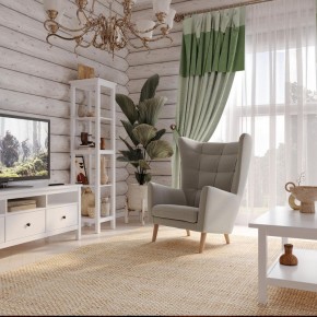 Кресло для отдыха Саари светло-серое, ткань рогожка в Надыме - nadym.ok-mebel.com | фото 4