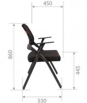 Кресло для посетителей CHAIRMAN NEXX (ткань стандарт черный/сетка DW-66) в Надыме - nadym.ok-mebel.com | фото 7