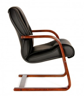 Кресло для посетителя CHAIRMAN  653 V (Кожа) Черное в Надыме - nadym.ok-mebel.com | фото 3