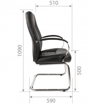Кресло для посетителя CHAIRMAN 950 V Черное в Надыме - nadym.ok-mebel.com | фото 5