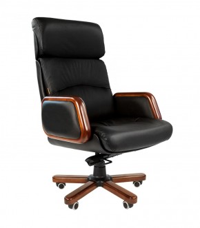 Кресло для руководителя CHAIRMAN 417 (Натуральная кожа) Черное в Надыме - nadym.ok-mebel.com | фото