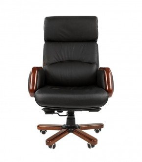 Кресло для руководителя CHAIRMAN 417 (Натуральная кожа) Черное в Надыме - nadym.ok-mebel.com | фото 2