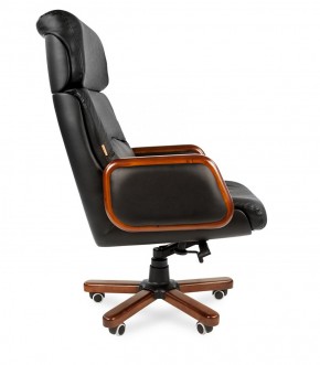 Кресло для руководителя CHAIRMAN 417 (Натуральная кожа) Черное в Надыме - nadym.ok-mebel.com | фото 3